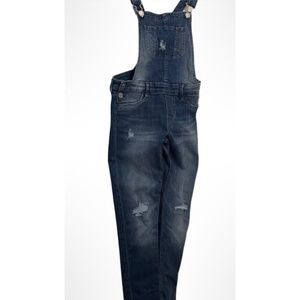 H&M Distressed Denim Overall Bib Pants 10-11yrs